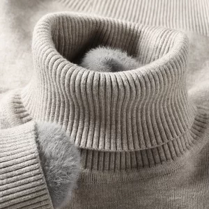 Sweatwear Mens Anti-pilling High Quality Knitted Turtleneck Sweater Slim Fit Long Sleeve Pullover Solid Color Trend Men Clothing